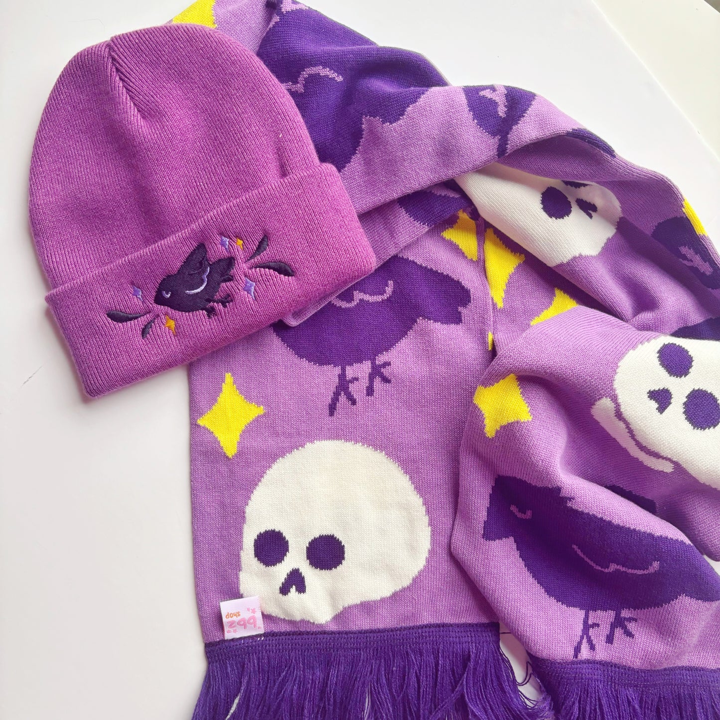 Raven and Skull Scarf