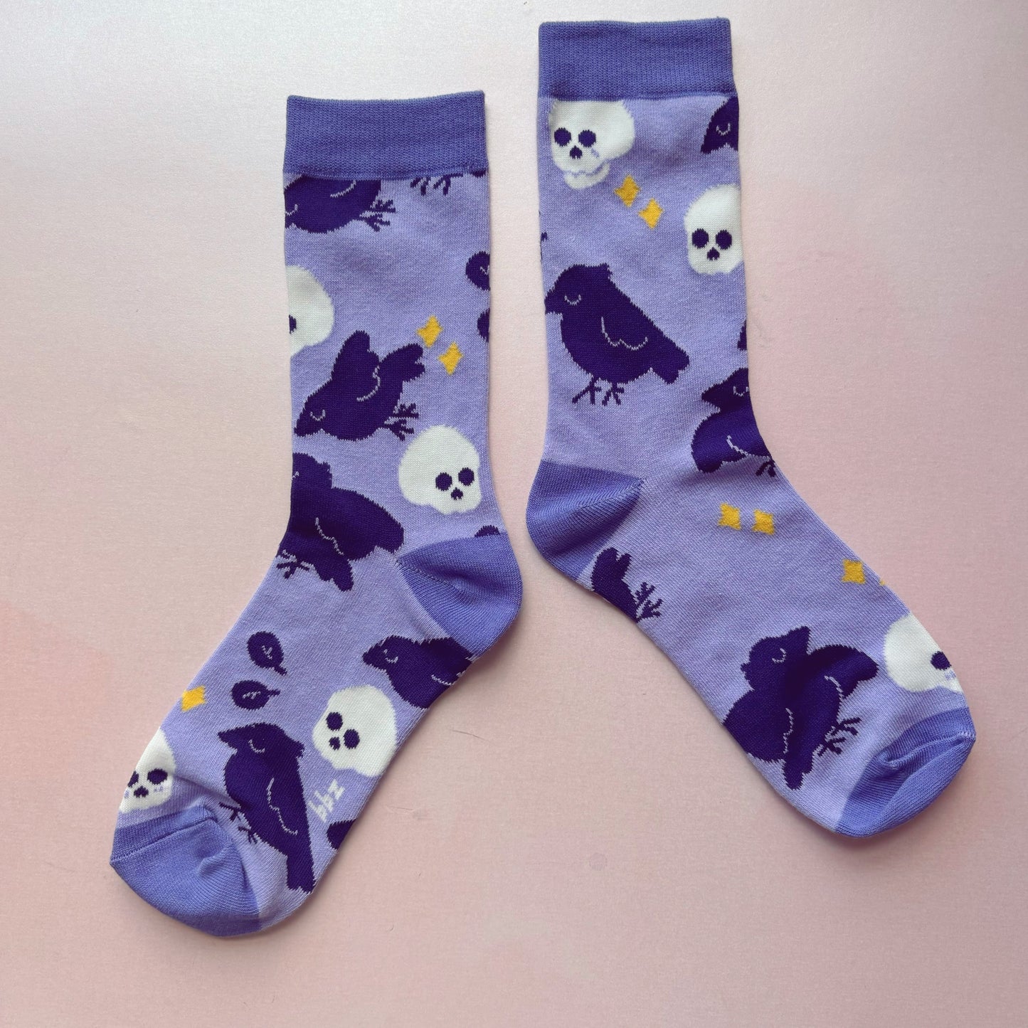 Raven and Skull Socks