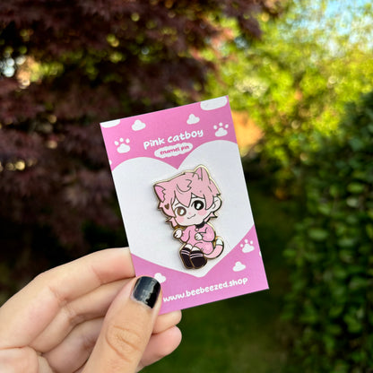 Pink Catboy Enamel Pin