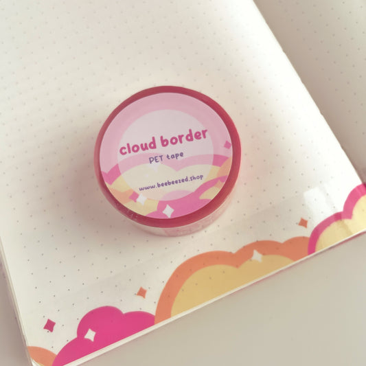 Cloud Border Clear PET Tape