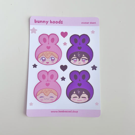 Bunny Hoods Sticker Sheet