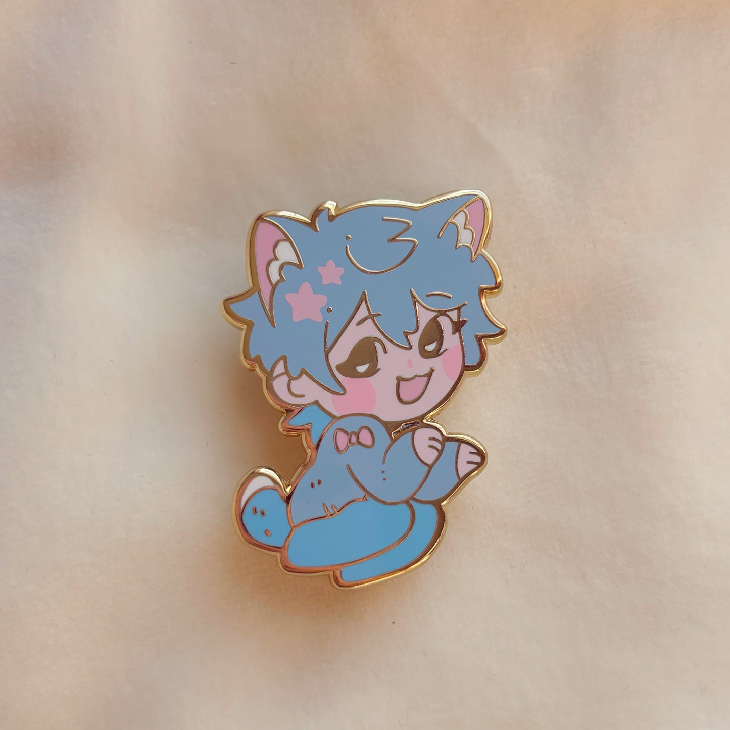 Blue Catboy Enamel Pin