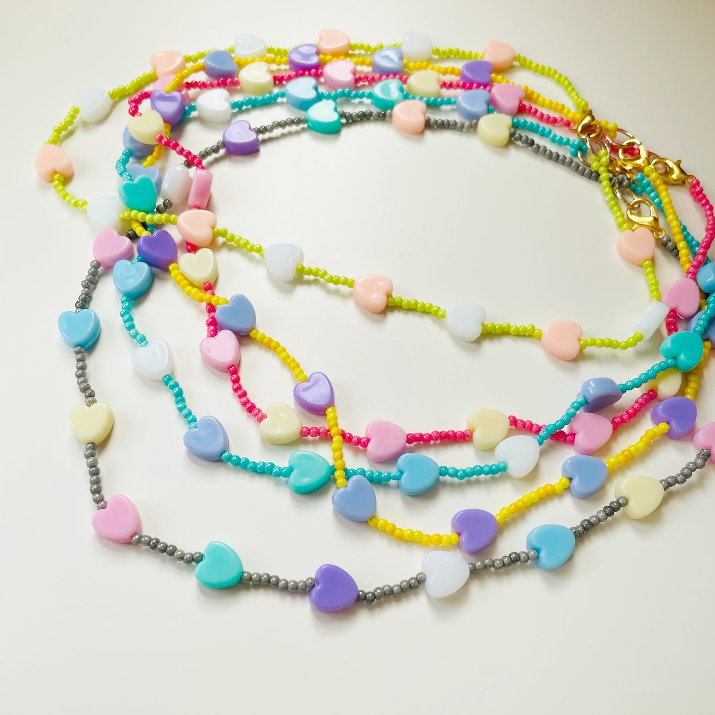 Pastel Hearts Necklace