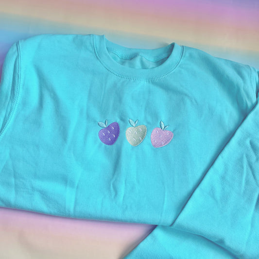 Strawberry Embroidered Sweatshirt